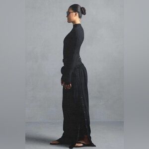 NikeSKIMS MATTE TRICOT SIDE SNAP PANTS - OBSIDIAN- MEDIUM - NWOT